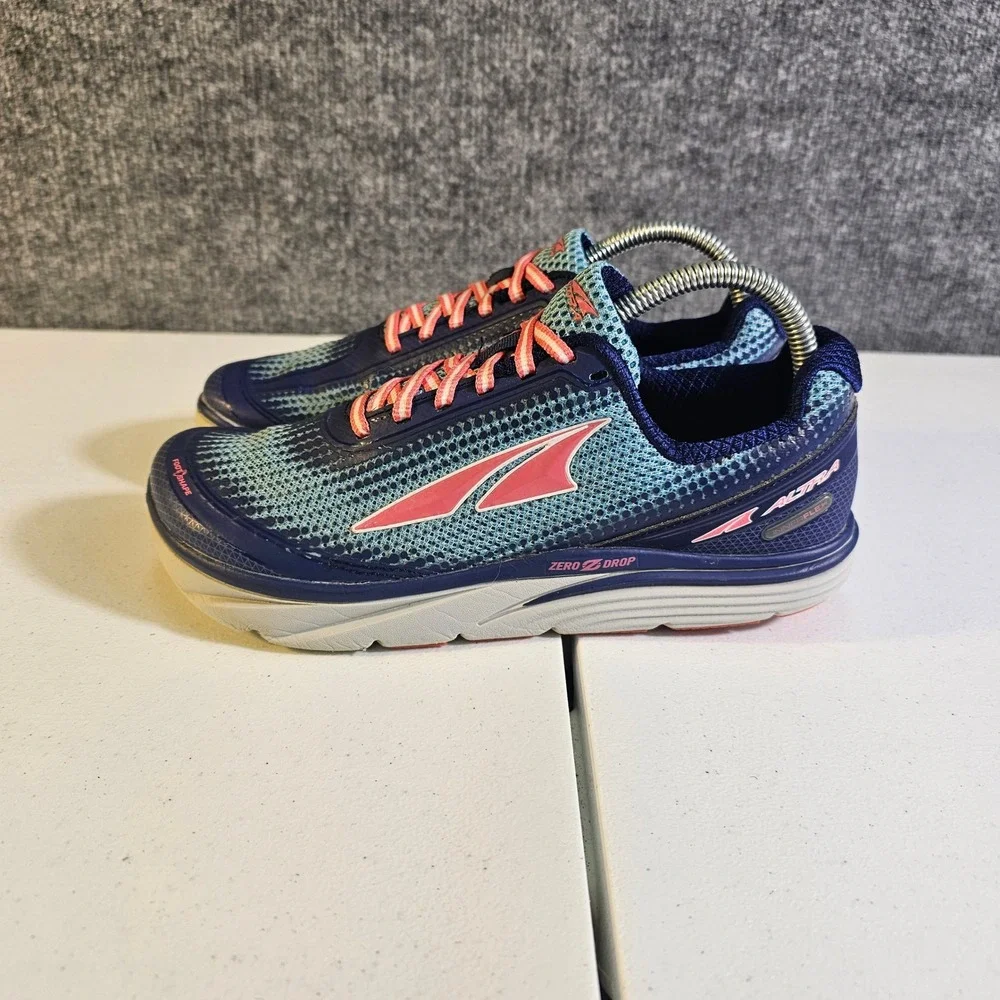 Altra Torin 3.0 Women 8.5 Blue Pink Zero Drop FootShape Running Shoes AFW1737F-1